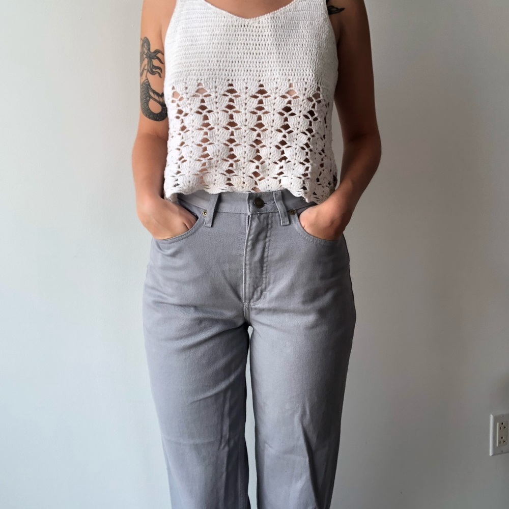 Gray Vintage High Rise Mom Jeans